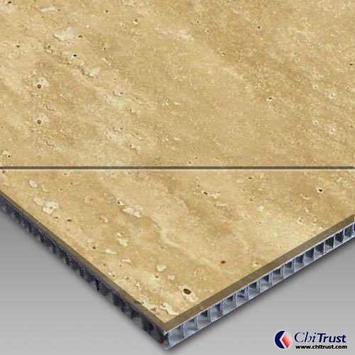 Beige Travertine-Aluminum Honeycomb Laminated Panel